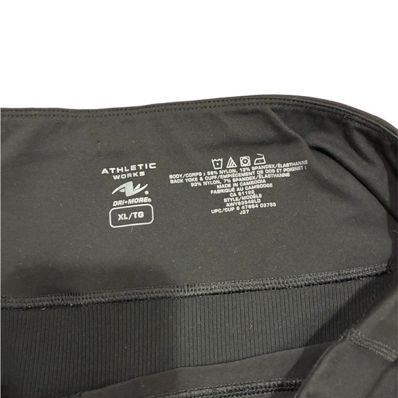 Black High-Waisted Leggings WEMEN SIZE XL ATHLETIC WORKS - Picture 11 of 11